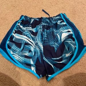 Nike blue patterned shorts
